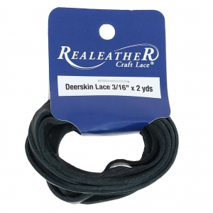 Deerskin Lace 5mm Black x 1.8m