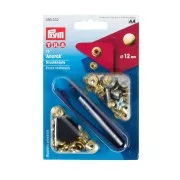 snap fasteners Anorak 12mm gold tone x10
