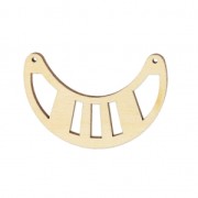 Spacer for collar half moon open work 50x31mm wood Natural x1