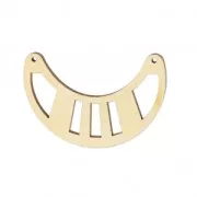 Spacer for collar half moon open work 50x31mm wood Natural x1