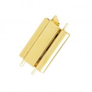 Clasp Beadslide for bead weaving to clip 18x13 mm gold tone x1