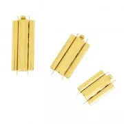 Clasp Beadslide for bead weaving to clip 18x13 mm gold tone x1