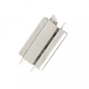 Clasp Beadslide for bead weaving to clip 18x13 mm rhodium x1