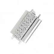 Clasp Beadslide for bead weaving to clip decorated 18x13mm rhodium x1