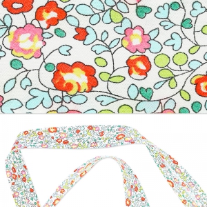 Bias ribbon Liberty Eloïse Mint x 1m
