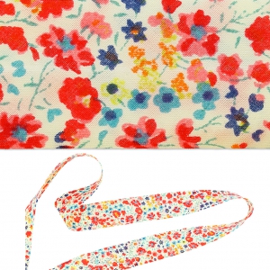 Bias ribbon Liberty Phoebe Rouge x 1m