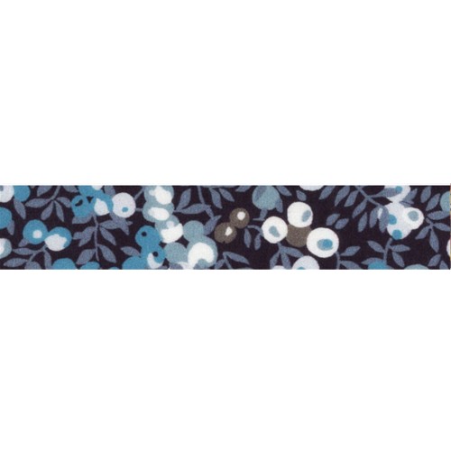 Bias ribbon Liberty Wiltshire navy Blue x 1m