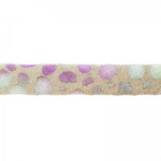Double lace leather suede imitation fish 5 mm Mint/Lilac x 50cm