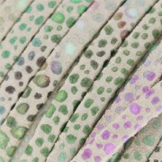 Double lace leather suede imitation fish 5 mm Mint/Lilac x 50cm