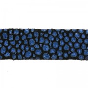 Double lace mandallic leather suede imitation poisson 10 mm Mandallic blue x|raw }}