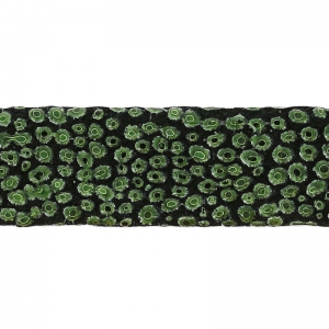 Double lace mandallic leather suede imitation poisson 10 mm Mandallic kakhi x