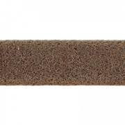 Double lace leather suede iridescent 10 mm Brown x 50cm