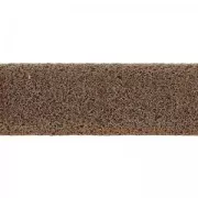 Double lace leather suede iridescent 10 mm Brown x 50cm