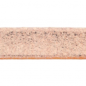 Double lace mandallic leather suede cracked 10 mm Pink Gold x 50cm