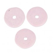 Heishi ceramic rondelle beads 8.5 mm Light Mauve mat x20