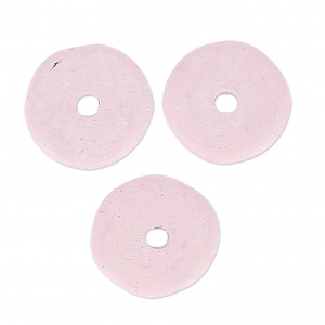 Heishi ceramic rondelle beads 8.5 mm Light Mauve mat x20