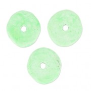 Heishi ceramic rondelle beads 8.5 mm Light Mint mat x20