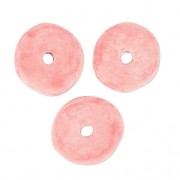 Ceramic rondelle 8.5 mm Light Rose mat x20