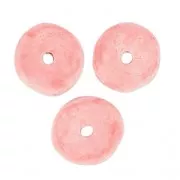 Heishi ceramic rondelle beads 8.5 mm Light Rose mat x20