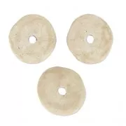 Heishi ceramic rondelle beads 8.5 mm Sand mat x20