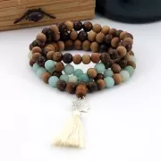 Sand of Gurus beads 15 and 11 mm Dark blue x1