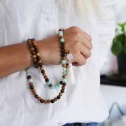 Bead Sand of guru beads 12 and 9 mm Howlite dyed Turquoise x1