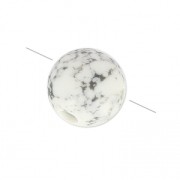 Bead Guru bead 3 holes 8 mm Howlite x1