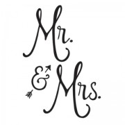 Hotfix transfer Mr & Mrs 24.8x17 cm Black x1|raw }}