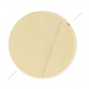 Raw wood flat Puck beads 25 mm x10