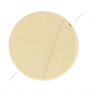 Raw wood flat Puck beads 25 mm x10
