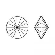 PureCrystal 1122 Rivoli Round Stone 8mm Crystal Rainbow Dark x1