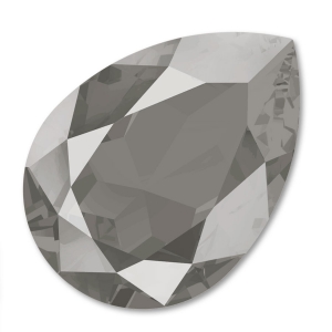 PureCrystal 4320 Pear Fancy Stone 14x10mm Crystal Dark Grey  x1