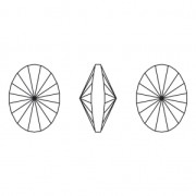 PureCrystal 4122 Oval Rivoli Fancy Stone 8x6mm Crystal AB