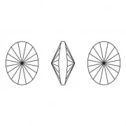 PureCrystal 4122 Oval Rivoli Fancy Stone 8x6mm Crystal AB