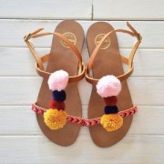 Round synthetic pompom 3 cm Salmon x1