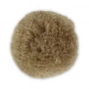 Round synthetic pompom 3 cm Dark Beige x1