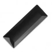 synthetic Cabochon Baguette  30x10mm Jet x1