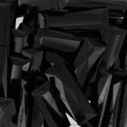 synthetic Cabochon Baguette  30x10mm Jet x1