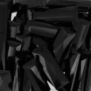 synthetic Cabochon Baguette  30x10mm Jet x1