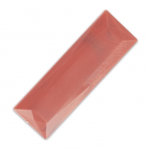 synthetic Cabochon Baguette 30x10mm Marbled imitiation Coral x1