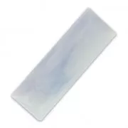 synthetic Cabochon Baguette  30x10mm Marbled imitiation Light Blue x1