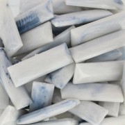 synthetic Cabochon Baguette  30x10mm Marbled imitiation Light Blue x1