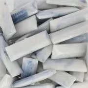 synthetic Cabochon Baguette  30x10mm Marbled imitiation Light Blue x1