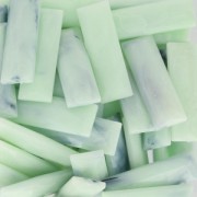 synthetic Cabochon Baguette  30x10mm Marbled imitiation Mint x1