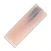synthetic Cabochon Baguette  30x10mm Marbled imitiation Rose x1