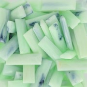 synthetic Cabochon Baguette  24x8mm Marbled imitiation Mint x1