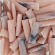 synthetic Cabochon Baguette 24x8mm Marbled imitiation Rose x1