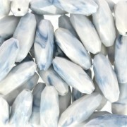 Faceted synthetic Olive 24x10 mm Marbled imitation Light Blue x1