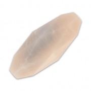 Faceted synthetic Olive 24x10 mm Marbled imitation Pink x1