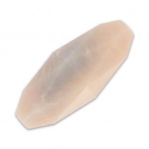 Faceted synthetic Olive 24x10 mm Marbled imitation Pink x1